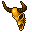 Golden Minotaur Skull